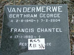 MERWE Berthram George, van der 1940-2004 :: VAN DER MERWE Francis Chantal 1990-
