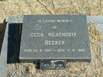 BECKER Cecil Heathcote 1907-1989