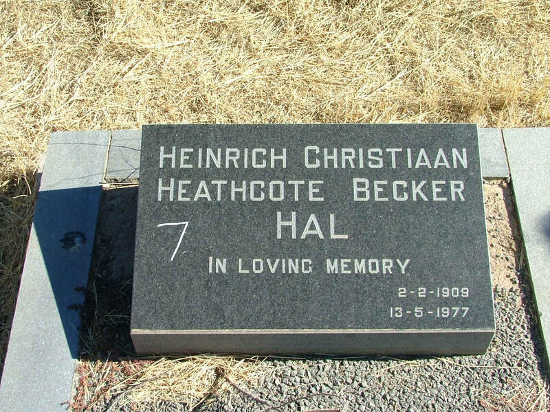 BECKER Heinrich Christiaan Heathcote 1909-1977