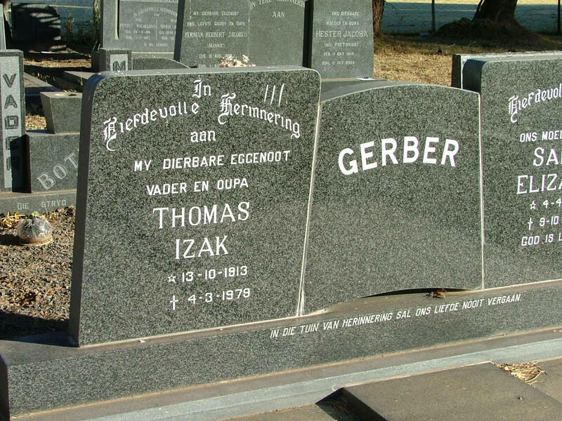 GERBER Thomas Izak 1913-1978