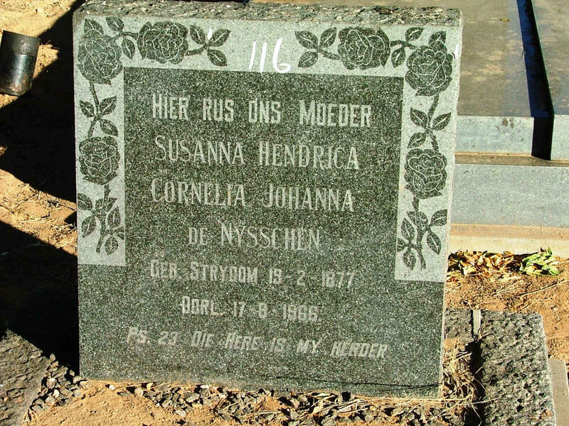 NYSSCHEN Susanna Hendrica Cornelia Johanna, de nee STRYDOM 1877-1966