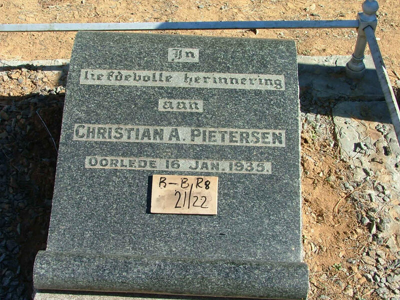PIETERSEN Christian A. -1935
