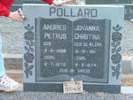 POLLARD Andries Petrus 1909-1975 & Johanna Christina DE KLERK 1911-1974