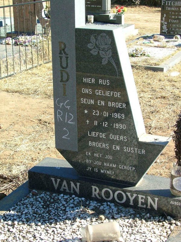 ROOYEN Rudi, van 1969-1990