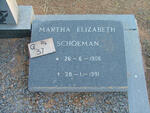 SCHOEMAN Martha Elizabeth 1906-1991