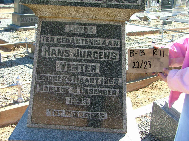 VENTER Hans Jurgens 1868-1933