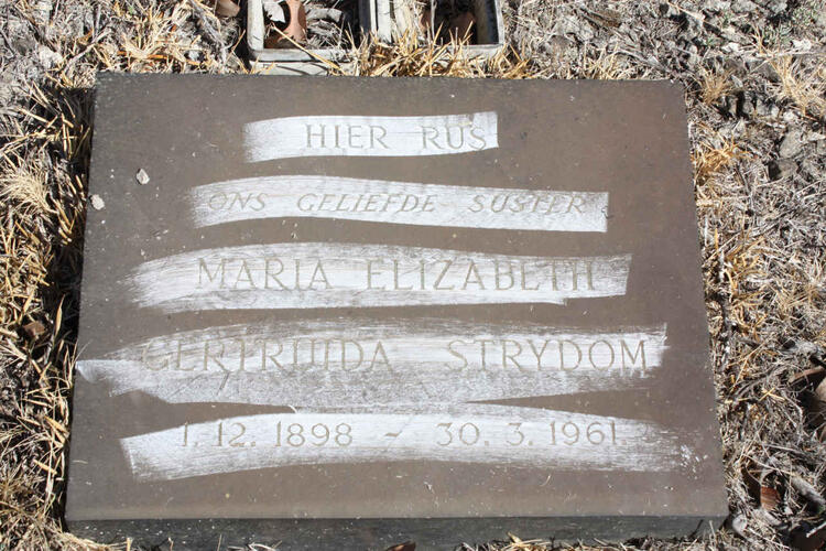 STRYDOM Maria Elizabeth Gertruida 1898-1961