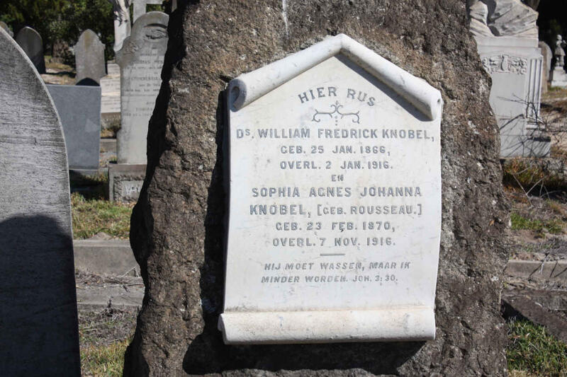 KNOBEL William Fredrick 1866-1916 & Sophia Agnes Johanna ROUSSEAU 1870-1916