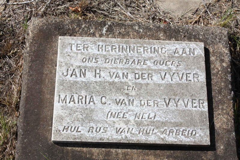 VYVER Jan H., van der & Maria C. NEL