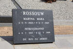 ROSSOUW Petrus Johannes 1927-1999 & Maryna Mara 1923-1987