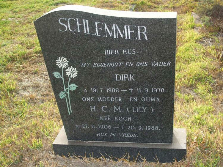 SCHLEMMER Dirk 1906-1978 & H.C.M. KOCH 1906-1988