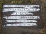 SPRONG Anna Elizabeth nee LIEBENBERG 1890-1959