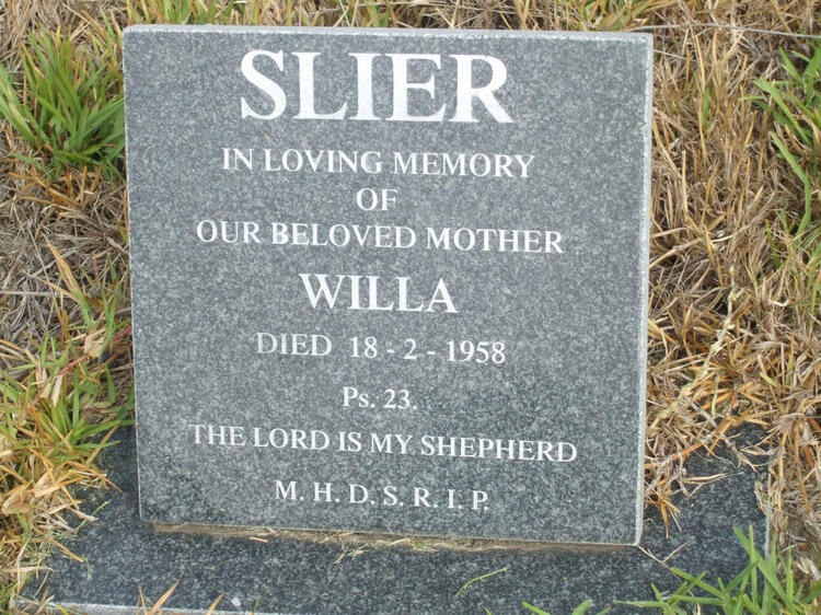 SLIER Willa -1958