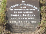 ROUX Abraham Ignatius, le 1880-1958 & Sarah 1882-1953