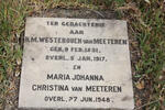MEETEREN N.M. Westerouen, van 1851-1917 & Maria Johanna Christina -1948