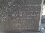 KLERK Hester S.L., de nee DE KOCK 1870-1952