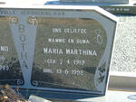 BOTHA Pieter Barend 1916-1989 & Maria Marthina 1919-1992 