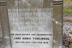 TOMLINSON Percy Arnold 1874-1947 & Jane Annie 1877-1976 :: TOMLINSON Richard 1902-1952 