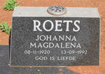 ROETS Johanna Magdalena 1920-1992