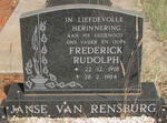 RENSBURG Frederick Rudolph, Janse van 1918-1984