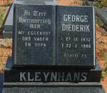 KLEYNHANS George Diederik 1932-1986