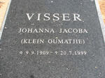 VISSER Johanna Jacoba 1909-1999