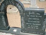 RAS Jacomina Elizabeth nee VAN DER WESTHUIZEN 1896-1981