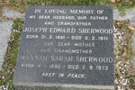 SHERWOOD Joseph Edward 1881-1971 & Hannah Sarah 1890-1973