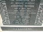 CLAASSENS Johannes Hendrik 1892-1956 & Elsie Hendrina LOUW 1889-1975