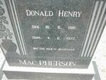 MAC PHERSON Donald Henry 1916-1972