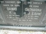 LOTRIET Dawid F.J. 1905-1987 & Catharina H.J. LOUW 1905-1993