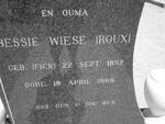 ROUX Bessie Wiese nee FICK 1892-1969