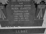 DANNHAUSER Maria Jeanette voorheen LUBBE nee VAN WYK 1899-1964