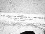 PATTERSON Maria Margaretha nee KARSTENS 1882-1955