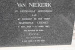 NIEKERK Marthinus, van 1903-1967 & Sylvia MALHERBE 1909-2000