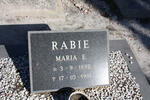 RABIE Maria E. 1892-1981