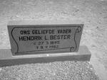 BESTER Hendrik L. 1895-1982