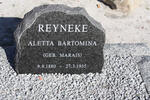 REYNEKE Aletta Bartomina nee MARAIS 1880-1935