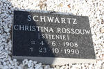 SCHWARTZ Christina Rossouw 1908-1990