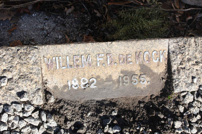 KOCK Willem F.B., de 1882-1955