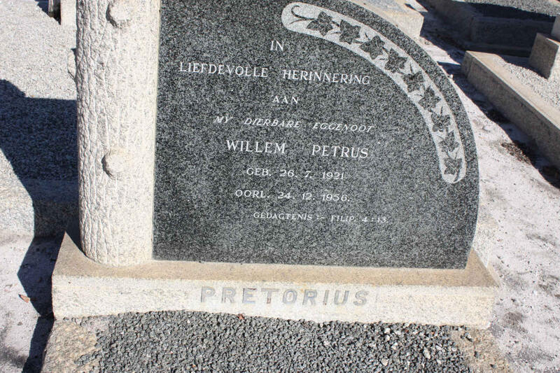 PRETORIUS Willem Petrus 1921-1956
