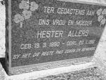 ALLERS Hester 1880-1961