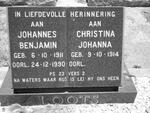 LOOTS Johannes Benjamin 1911-1990 & Christina Johanna 1914-