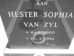 ZYL Hester Sophia, van 1900-1984