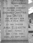 DRUTEN Johannes Christian, van 1872-1937 & Anna Elizabeth HUMAN 1882-1967