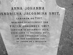 SMIT Anna Johanna Hendriena Jacobmina nee DU TOIT 1829-1896
