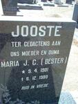 JOOSTE Maria J.C. nee BESTER 1901-1980