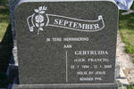 SEPTEMBER Gertruida nee FRANCIS 1954-2005