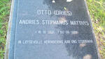 OTTO Andries Stephanus Matthys 1936-1999