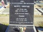 CALITZ Mathys Christian 1897-1967 & Francis 1914-2005